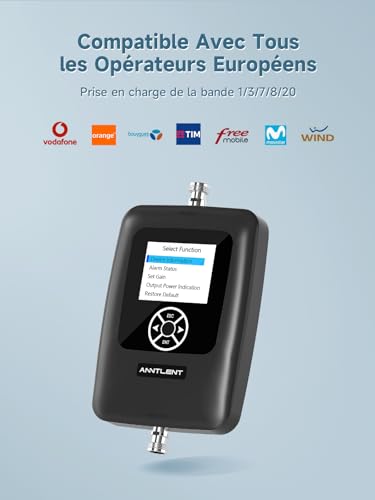 Amplificateur 4g 3g avec gain réglable 70dB et écran tactile LCD - 5