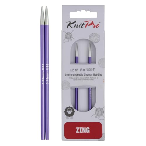 Zing normale KnitPro-Ferri da maglia circolari intercambiabili, alluminio, multicolore, dimensione: 3,75 mm