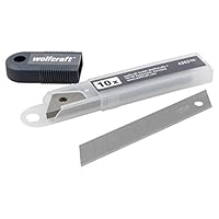 wolfcraft I Abbrechklingen 18 mm I 4303000 I 18 mm Klinge I mit 8 Segmenten I kompatibel zu allen handelsüblichen Abbrechklingenmessern I für Heim- und Handwerker konzipiert