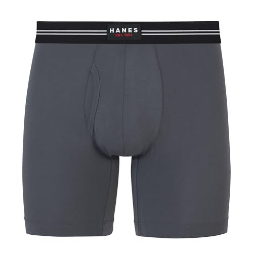 Hanes Men's Perfect Flex Breathable Boxer Brief Underwear, Lightweight Luxe Modal Blend, Supportive Pouch, 1-Pack