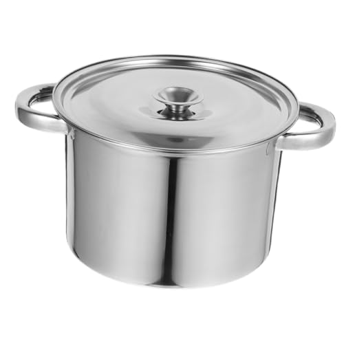 LIGIGWASH Cacerola De Acero Inoxidable Tapa Olla De Cocina Para Sopa y Caldos Utensilio Multifuncional Para Hogar y Restaurante