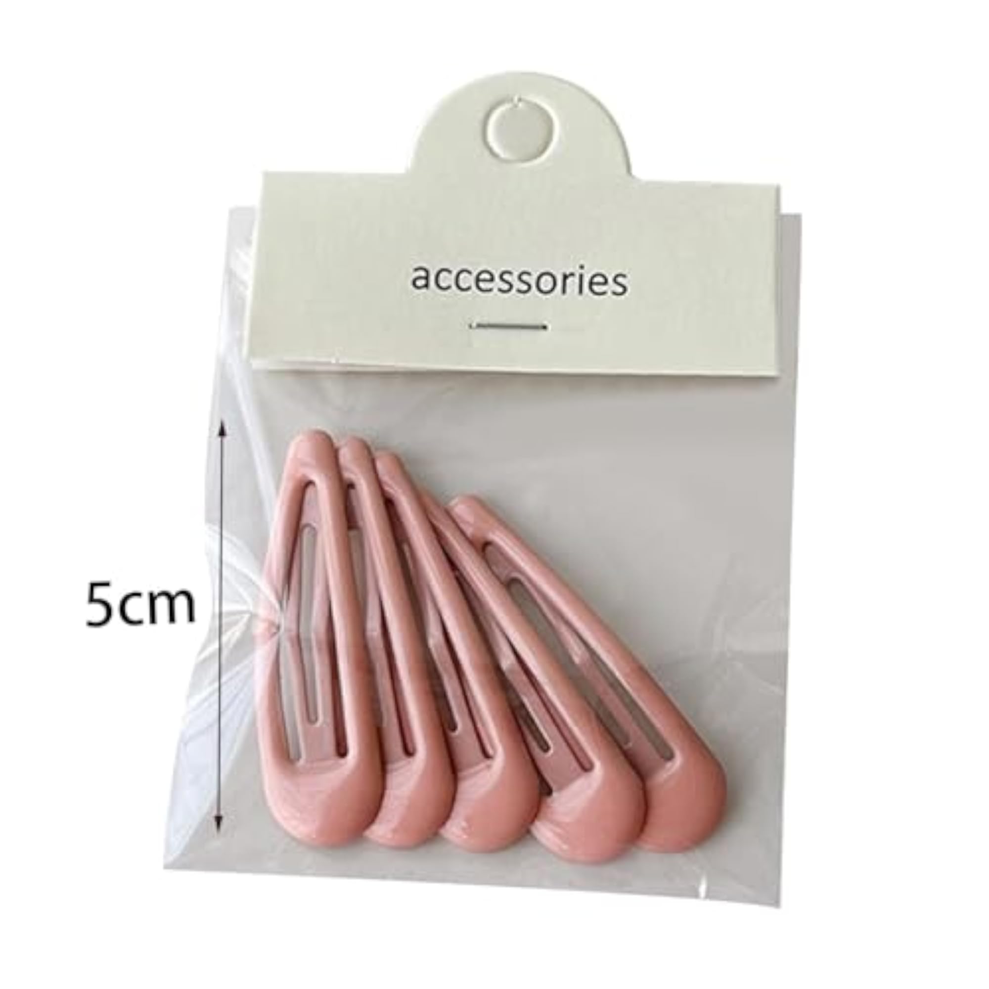 Simple Pink Snap Hair Clips Set for Girls