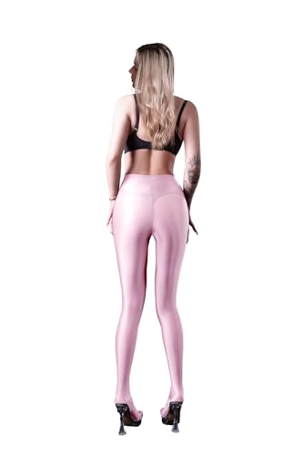 Image of Ultra Sheer Workout Leggings Shiny Tights for Women Control Top to Waist Pantyhose Tummy Control Glossy Panty Hose