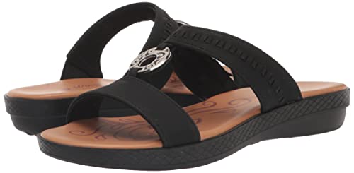 Easy Street Women's Talia Wedge Sandal, Black, 7.5 #TOP6