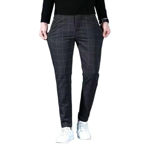 Pantalon léger homme printemps été fluide carreaux décontracté