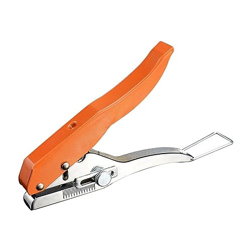 Perfeclan Hole Punch Tools Edge Banding Punching Pliers Handheld Labor Saving Hole Punching Pliers Single Hole Puncher, Easy to Use, Orange, 10mm