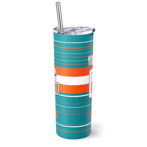 Image of Miami Tumbler 20oz Travel Mug Custom Name and Number Gifts