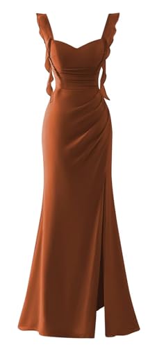 Chiffon Ruffles Bridesmaid Dresses for Women Mermaid Corset Long Formal Wedding Guest Dress