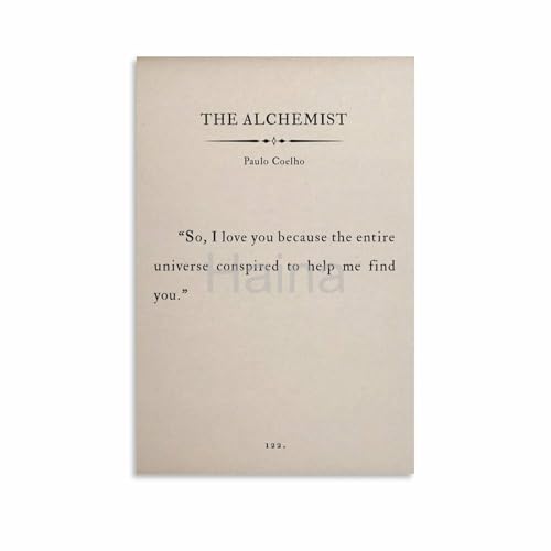 The Alchemist Quote Quote by Paulo Coelho Poster 1 Canvas Painting Wall Art Poster for Bedroom...