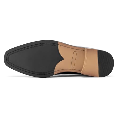 Image of JITAI Men's Dress Shoes - Casual Rubber & Leather Loafers for Men - Fashion Business Formal Wear