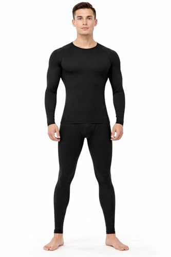 Image of NEVER QUIT Men's Compression Shirt Pack of 1 or 2 - Long Sleeve Quick Dry Base Layer T-Shirt for Gym, Running & Sports Workout