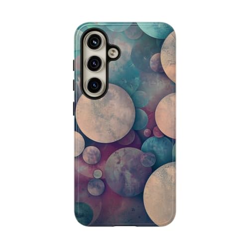 Coque Samsung Galaxy S24 brillante antichoc à motif cercles colorés