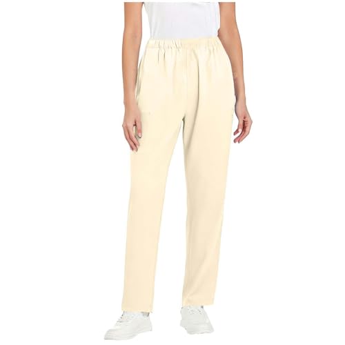 Image of Women's Medica Scrub Pants Pull On Workwear Cargo Pocket Elastic Waist Hospital Uniform Trousers