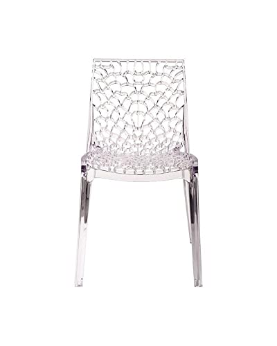 Lot de 2 chaises CAPRICHO, polycarbonate transparent Cover