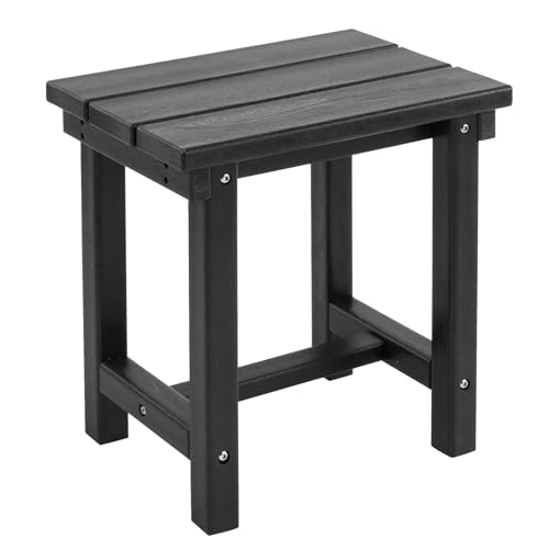 FurniSoar Adirondack Quadratischer Robuster 2-stufiger Beistelltisch aus verstärkter HDPE