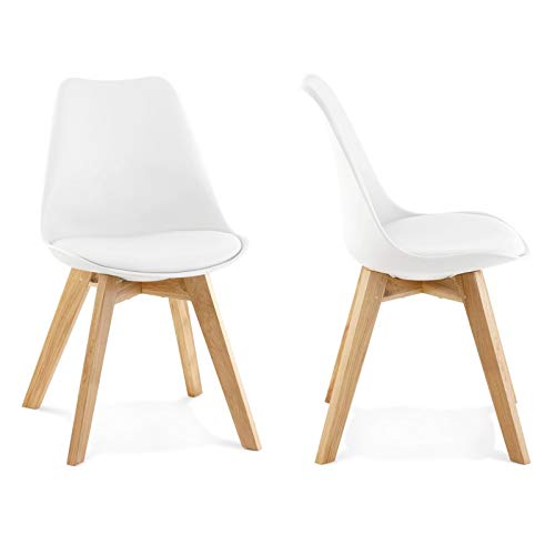 Lote 2 sillas Comedor o Cocina Wooden Blancas