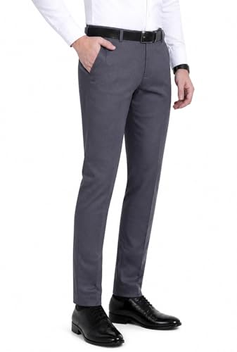 Image of Formal Pants for Men Office Wear - Premium Slim Fit Formal Trouser for Men, College Pant for Boys, Gents Bottom Formal wear for Office Meeting, Party, Gathering, Wedding
