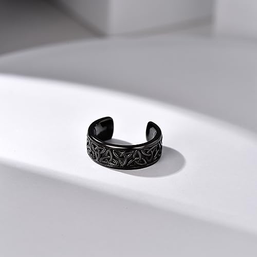 Celtic Ear Cuffs for Men Non Piercing 925 Sterling Silver Ear Cuff Earrings for Women Unisex Black Viking Earrings Cuffs2