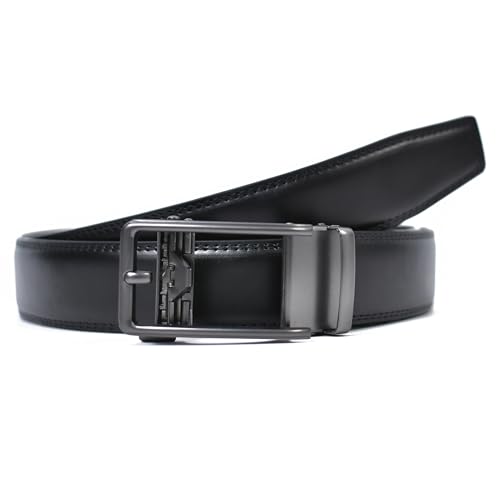 Image of WildHorn Men's Genuine Leather Belt for Men| Premium Auto-Lock Buckle | Adjustable up to 48 inch | Formal & Casual Wear | Micro-Adjust Fit | Stylish Gift Box Included