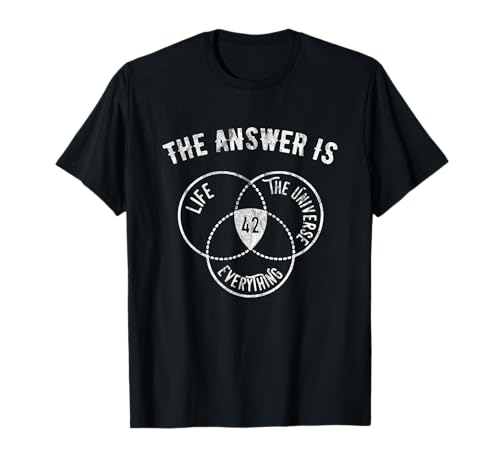 Photo de La réponse est 42 - diagramme de venn de Douglas Adams T-Shirt