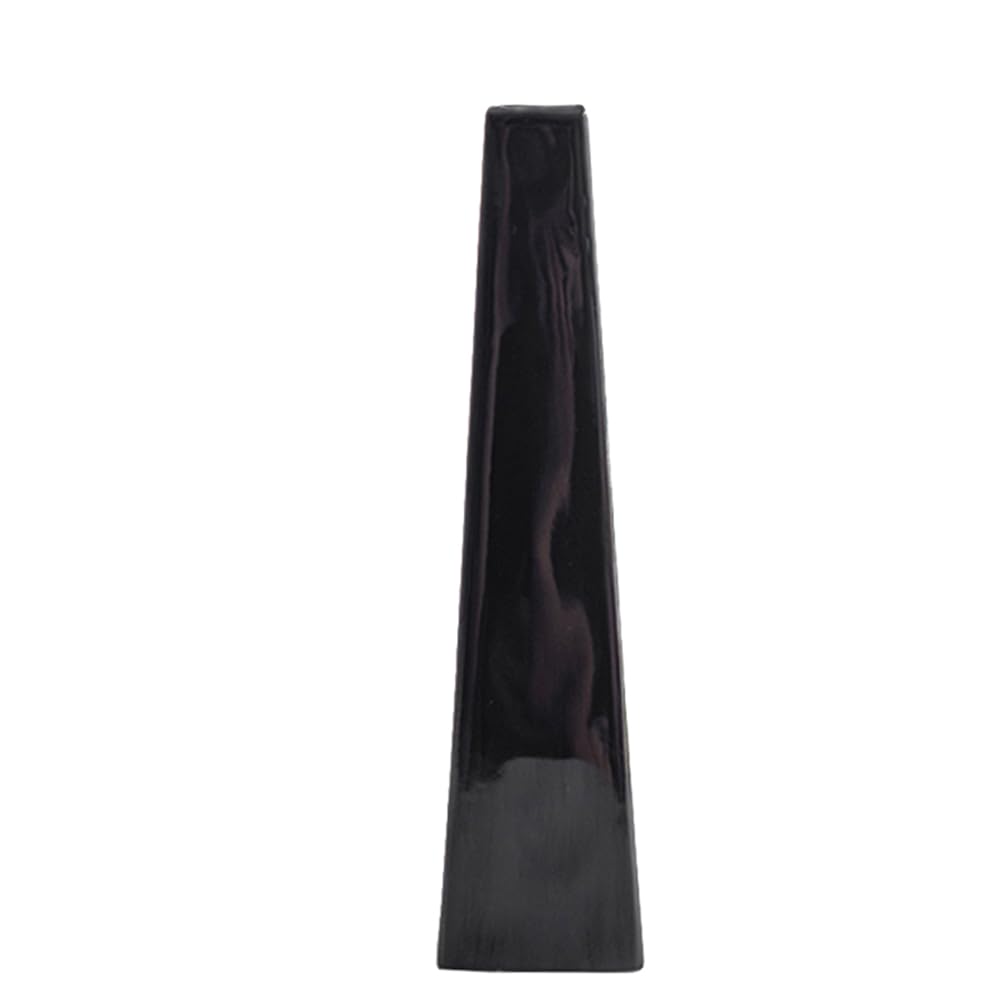 Jarrón pequeño de cerámica cuadrado de un solo tallo, jarrón negro, moderno y decorativo para el hogar, centro de mesa floral para boda y oficina (negro)
