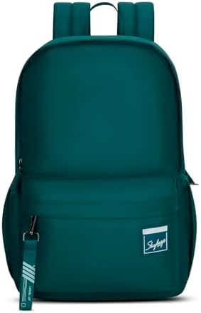 Skybags Fuse 15.6 Inch Compatible Laptop Backpack 18L | 2 Compartments with Quick-Access Front Pocket | Air-Mesh Back Panel & Side Bottle Pocket | Office & Travel Backpack for Men & Women (Dark Teal)
