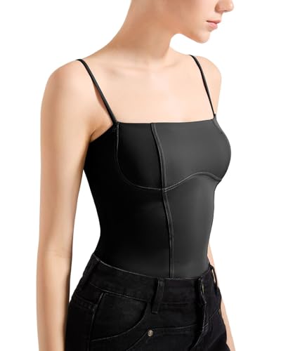 SUUKSESS Women Bustier No Boning Corset Tops Fitted Going Out Y2k Cami Tank Tops4