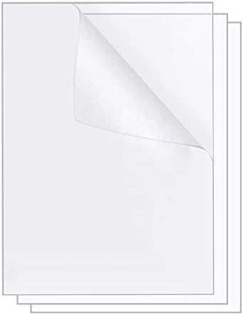 Acrylic Sheet, Clear Plastic Sheet 21cm x 29.7cm (A4) Thick (2mm) Lifenergric Transparent Cast Plexiglass Panel for DIY, Craft, Protective Film, Glass Replacement, Pack of 3