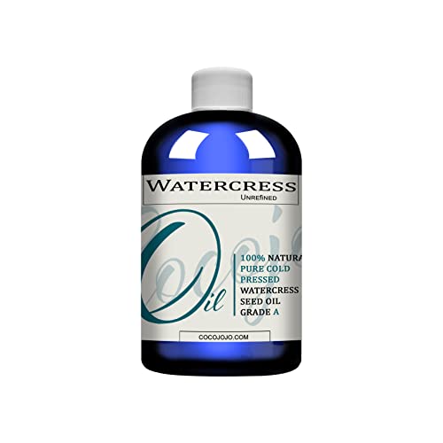 Watercress Seed Oil - Arugula Oil - 8 Oz 100% Pure Unrefined Cold Pressed Non Gmo Vegan - Premium Grade For Hair Face Skin Body Nail Beard Natural Hydration Moisturizer Nourishing- Packaging May Vary #TOP1