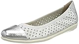 G-Weite CAPRICE Damen 9-9-22167-26 Ballerinas, Silver/WHT DEE, 38 EU