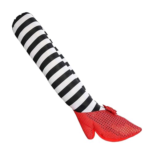 Piernas de bruja - Decoración de Halloween con zapatos rojos, patas para fiestas en interiores y exteriores Mqs915 (rojo, 38 x 10 cm)