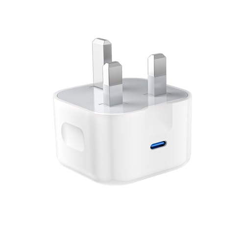 Charger For iPad Pro 12.9 11 2nd 3rd 4th 5th 6th Generation/Air 2 3rd 4th 5th/Mini 2 3 4 5 6/iPad 4th 5th 6th 7th 8th 9th 10th Charger Plug, 20W USB C Charger Plug Type C Fast PD Adapter Mains UK Plug