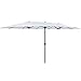 Best Choice Products 15x9-foot Large Rectangular Outdoor Aluminum Twin Patio Market Umbrella with Crank and Wind Vents, Pearl White