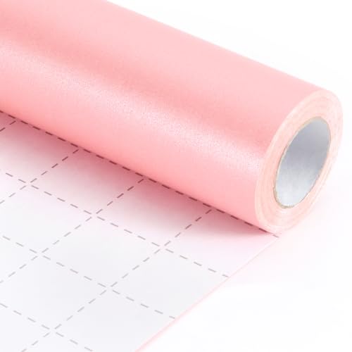 Pink Gift Wrapping Paper, 17inch x 33ft Pink Solid Color Pearly Lustre Paper, Craft Gift Wrapping Paper Roll for Mother's Day, Valentines, Wedding, Birthday Gift, Christmas, Baby Shower, DIY Making