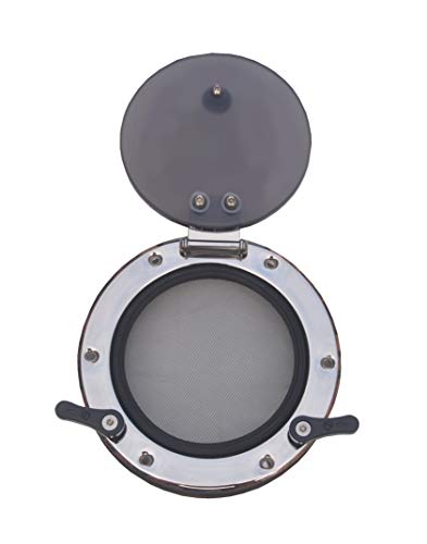 Galamarine Boat Porthole/Portlight Hatch/Window- Stainless Steel Round Opening for Boat/Yacht/Nautical/RV (Diameter ?11.8