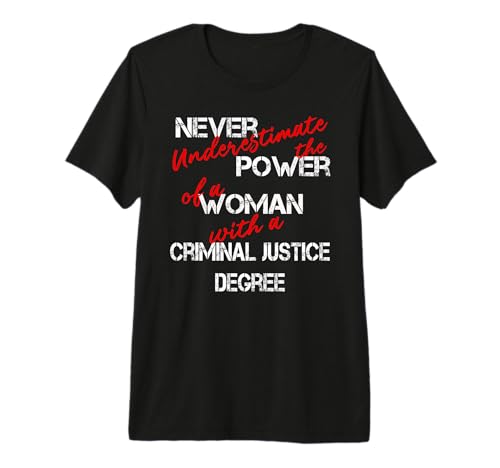 Woman Criminal Justice Degree Graduation Diploma Party Premium Tri-blend T-Shirt
