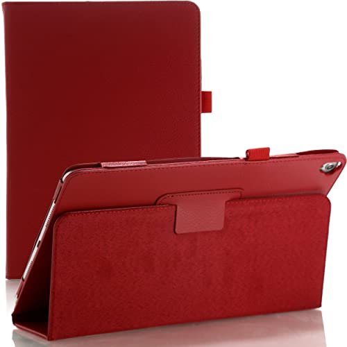 Folio Plain Leather Stand Case For Apple iPad Air (1st) Air 2 iPad 9.7 5th iPad 6th Generation (Red)