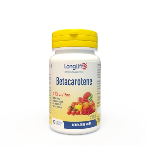 LongLife® Betacarotene 25.000 u.i. | Alto dosaggio | Salute...