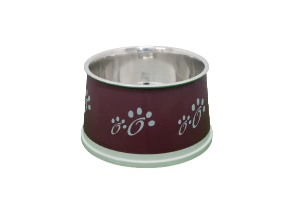 WAGGYTAILS Fusion Spaniel Stainless Steel Bowl for Food and Water Feeding for Dogs & Pets, Maroon (B0BN25N8WQ) Amazon Price History, Amazon Price Tracker