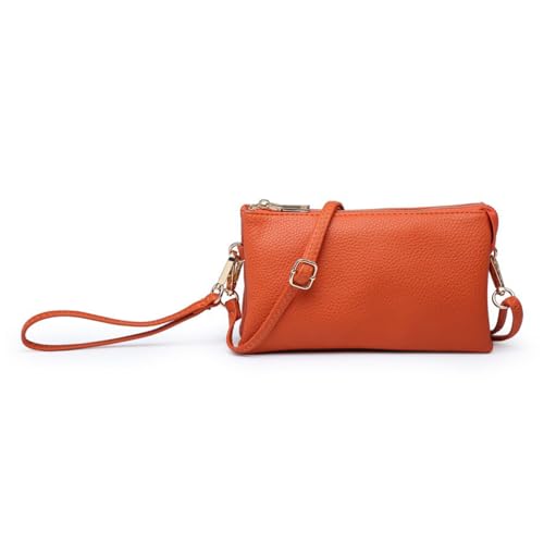 Image of JEN & CO. Riley Crossbody Bags for Women Vegan Leather Wristlet Clutch Wallet Purses Handbags with 2 Straps