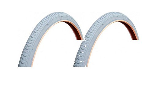 24 x 1 3/8 24x13/8 Grey Wheelchair Tyres 37-540 Pair