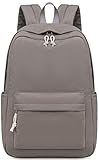 Bluboon Mochila para escola infantil, mochila para meninas, mochila para laptop, presente para mulheres, Cinza claro, Moderno
