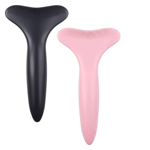 2PCS Mascara Shield Silicone Mascara Applicator Guard Mascaras Guard for Eyelashes Reusable Eyeliner Stencils Multifunctional Eyeshadow Applicator Guide Tool for Beginners and Makeup Masters