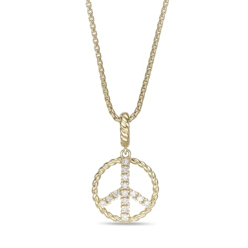 Lavari Jewelers 1/10 Carat Peace Sign Pendant