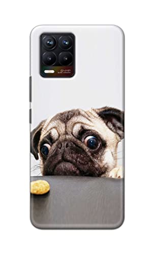 Image of PRINTFIDAA� Printed Hard Back Cover Case for Realme 8 4G | Realme 8 Pro 4G Back Cover (Pug Dog) -2808