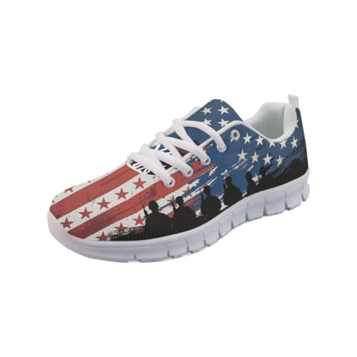 Image of GIFTPUZZ Mens Lace Up Athletic Trainers Running Sneakers Wedge Breathable Gym Lightweight Sports Tennis Shoes