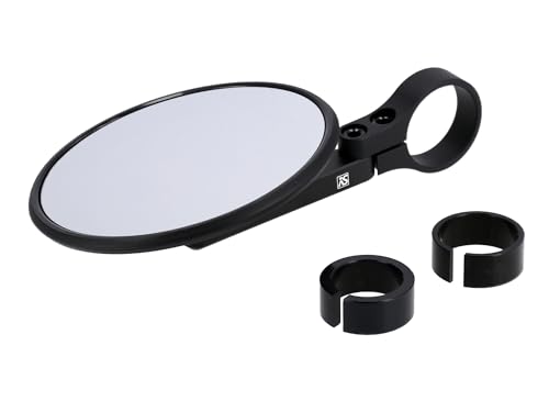 Rétroviseur d'embout de guidon HIGHSIDER Circula-S court noir pour une visibilité nette à moto