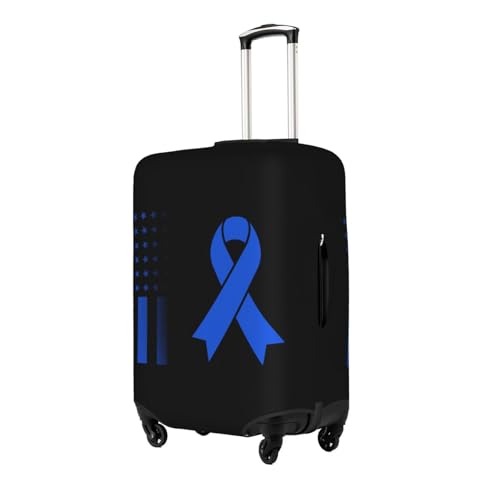 Travel Luggage Cover Vintage Colon Cancer Awareness Fashion Washable Baggage Suitcase Protector Fit For Luggage Medium2