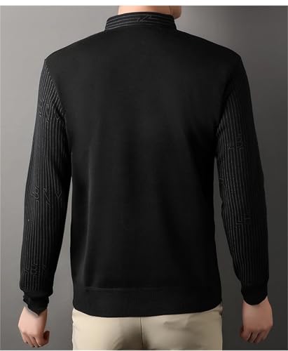 Men's Vintage Fleece Sweaters Fashion V-Neck Casual Thick Slim Fit Knitting Pullover Top2