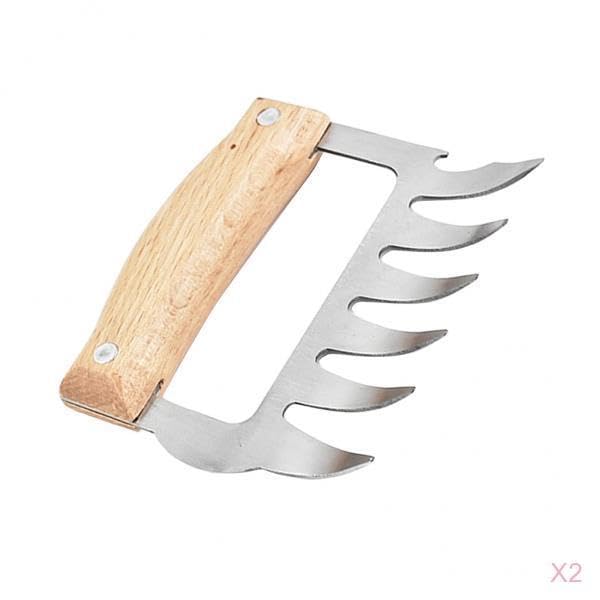 ujeavette 2pcs heat resistance bear claws clamp meat claw bbq for shredding tearing